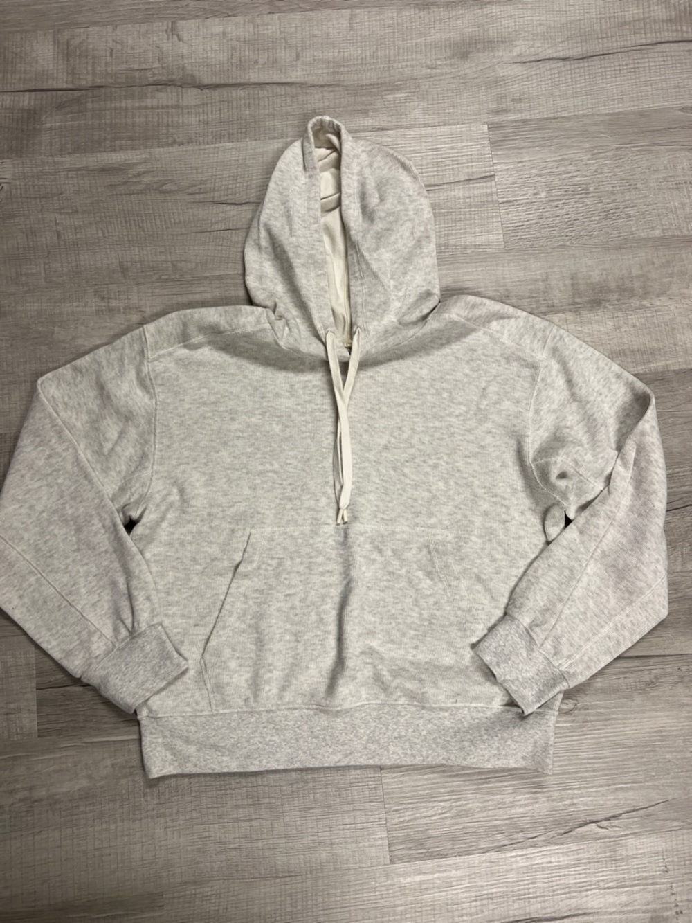 Madewell Heather Gray Pullover Hoodie medium worn once